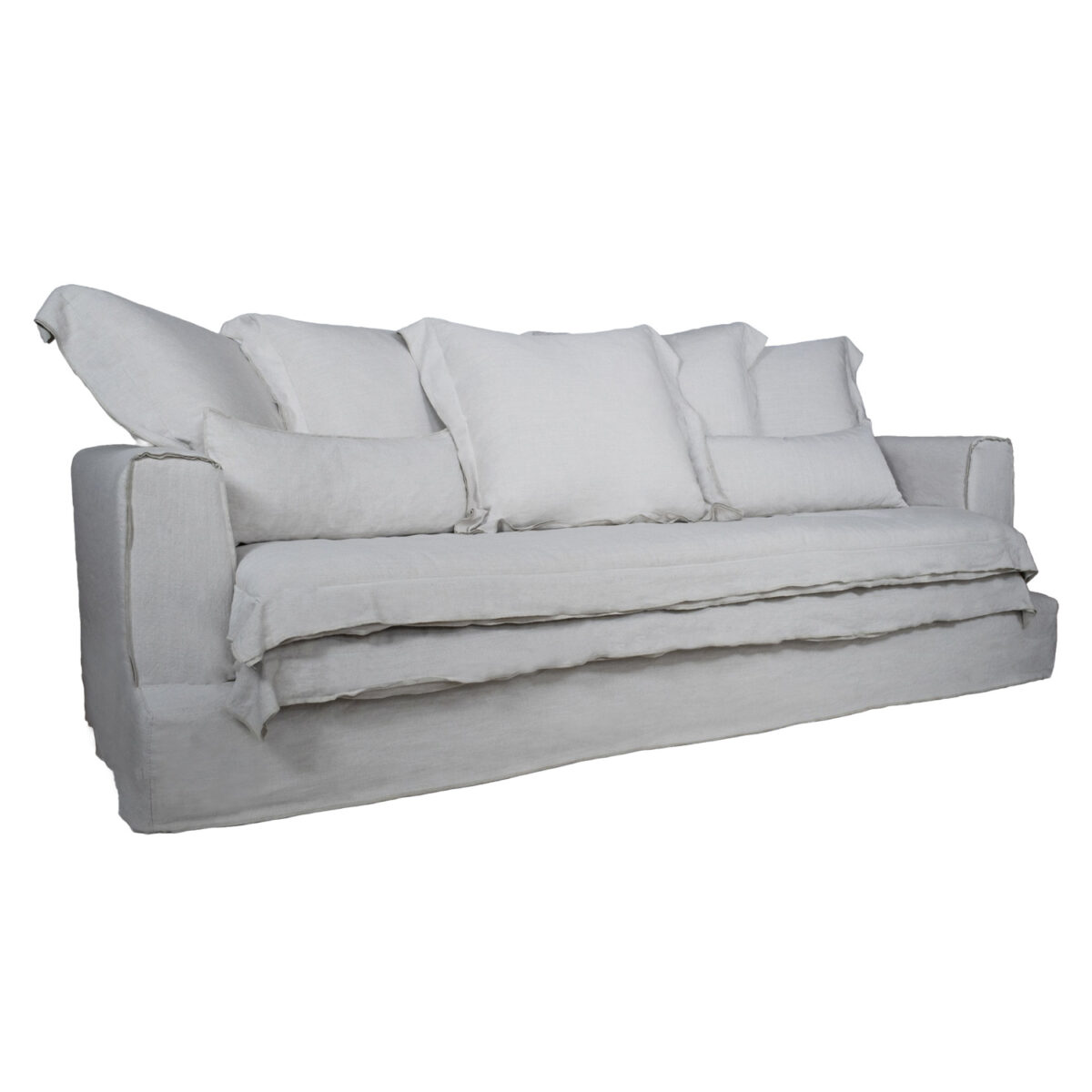 Louis four-seater sofa linen sand 240*107 - Image 3