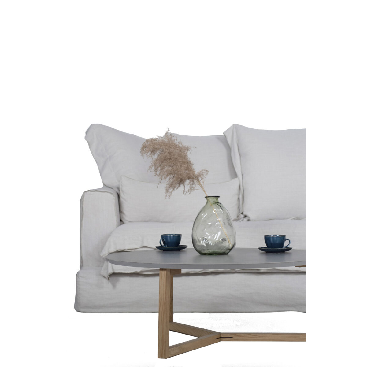 Louis four-seater sofa linen sand 240*107 - Image 2