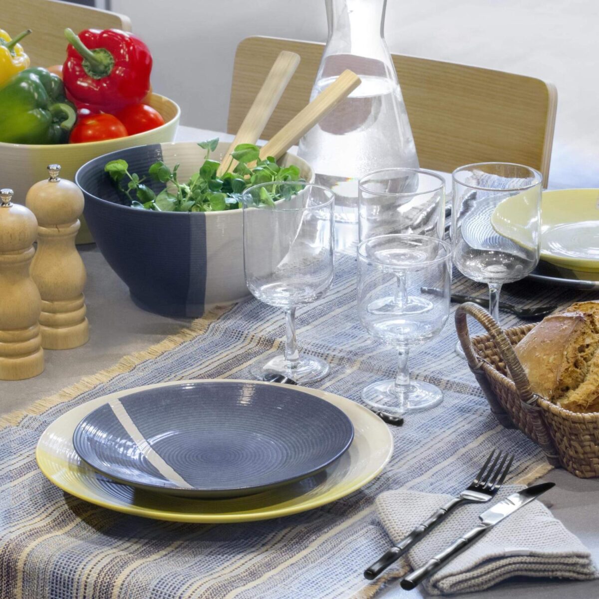 Roxana Πιάτο επιδορπίου κεραμικό - 21,5 cm - Μπλε γκρι - Image 4