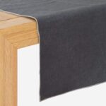 Linen Runner από λινό ύφασμα - 40 x 150 cm - Ανθρακί γκρι - Image 2