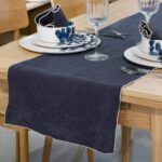 Linen Runner από λινό ύφασμα - 40 x 150 cm - Ανθρακί γκρι - Image 4