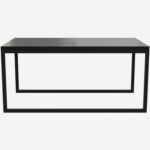 Olik Rectangular coffee table with marble top - Black
