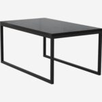 Olik Rectangular coffee table with marble top - Black - Image 2