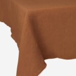 Linen Λινό τραπεζομάντιλο - 150 x 250 cm - Καραμελένιο καφέ - Image 2