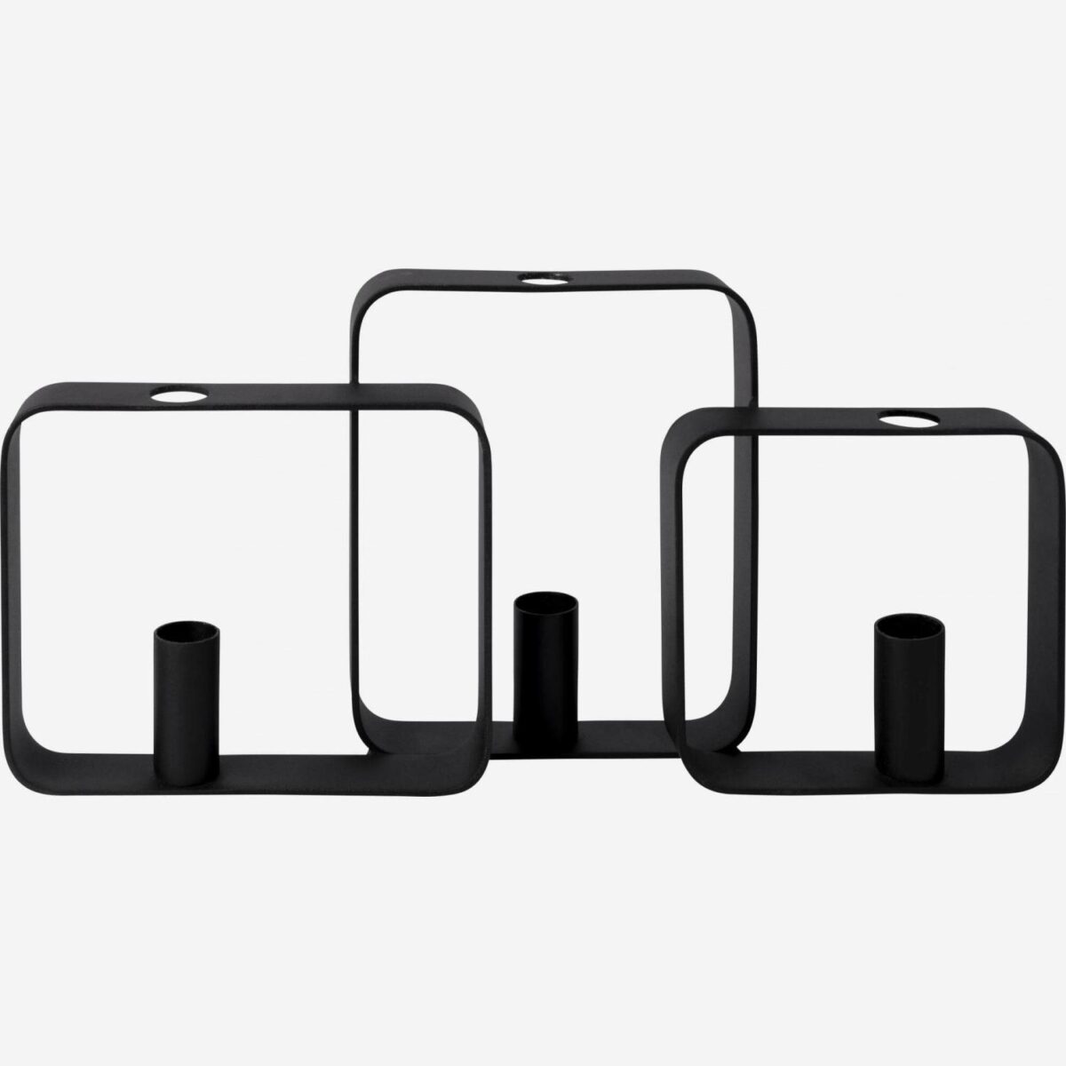 Alexy Μεταλλικό κηροπήγιο - 39 x 6 x 19 cm - Μαύρο - Image 2