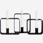 Alexy Μεταλλικό κηροπήγιο - 39 x 6 x 19 cm - Μαύρο - Image 3