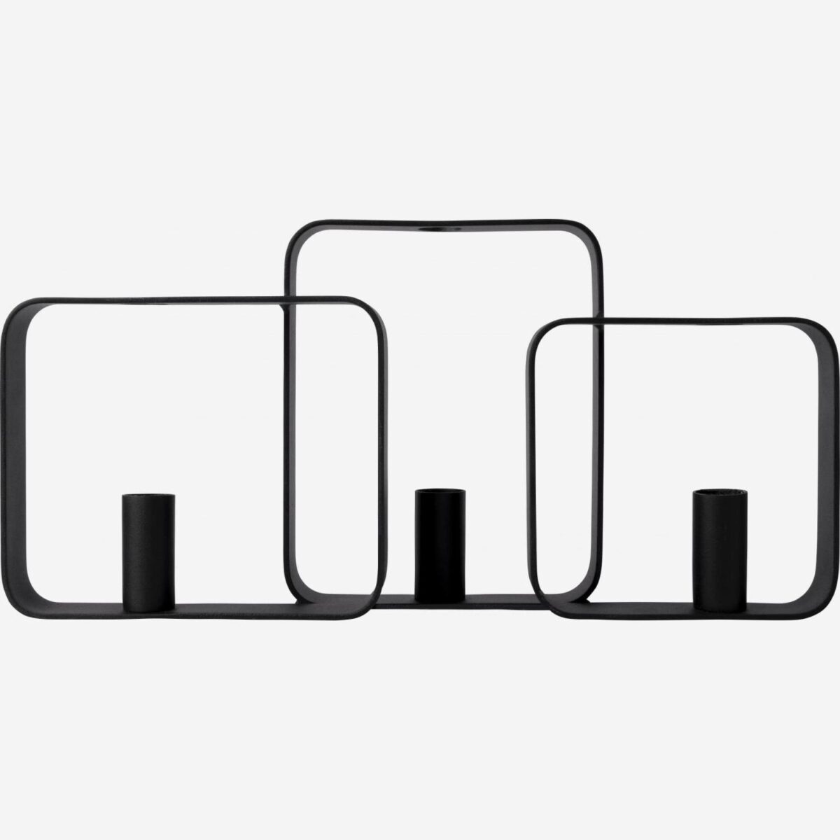 Alexy Μεταλλικό κηροπήγιο - 39 x 6 x 19 cm - Μαύρο - Image 4