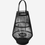 Aurelie Bamboo lantern - 26 x 40 cm - Black