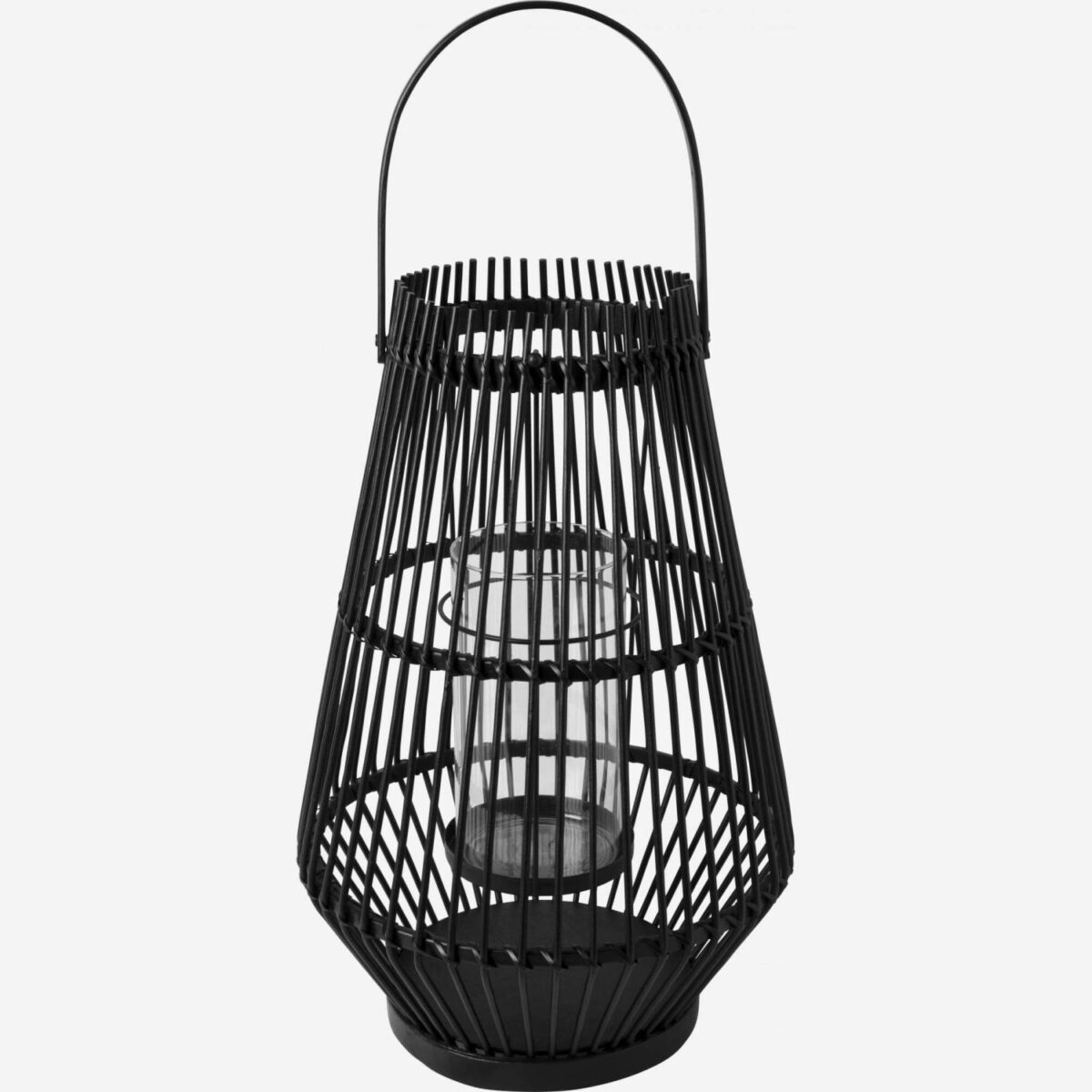 Aurelie Bamboo lantern - 26 x 40 cm - Black - Image 2