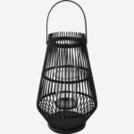 Aurelie Bamboo lantern - 26 x 40 cm - Black - Image 2