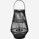 Aurelie Bamboo lantern - 26 x 40 cm - Black - Image 3