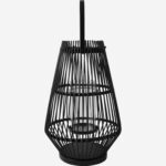 Aurelie Bamboo lantern - 26 x 40 cm - Black - Image 4