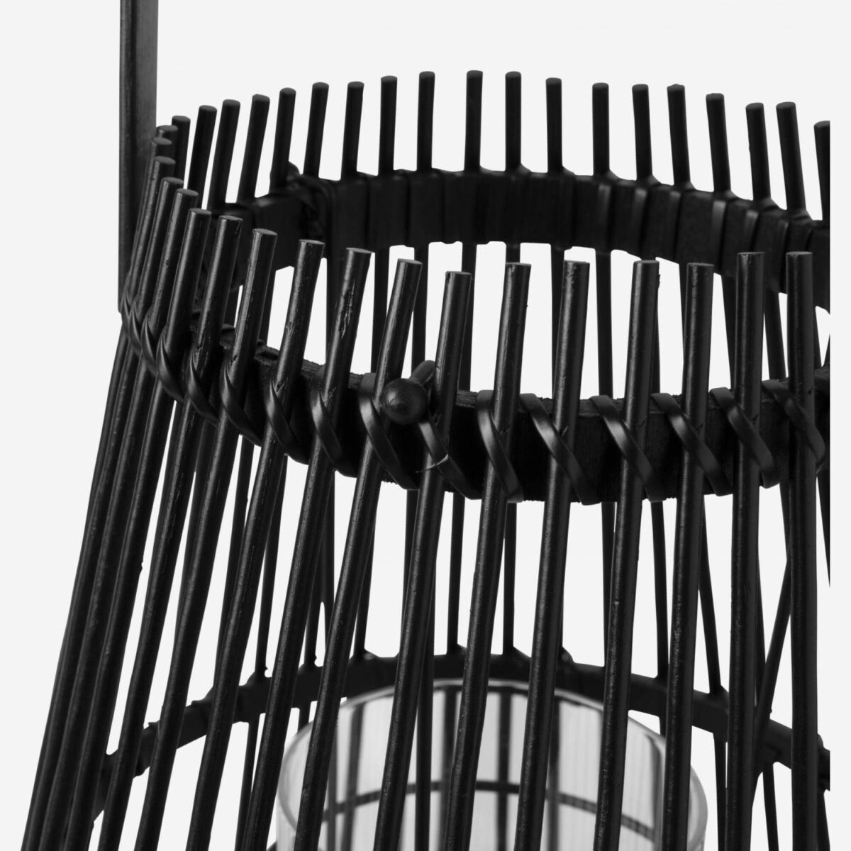 Aurelie Bamboo lantern - 26 x 40 cm - Black - Image 5