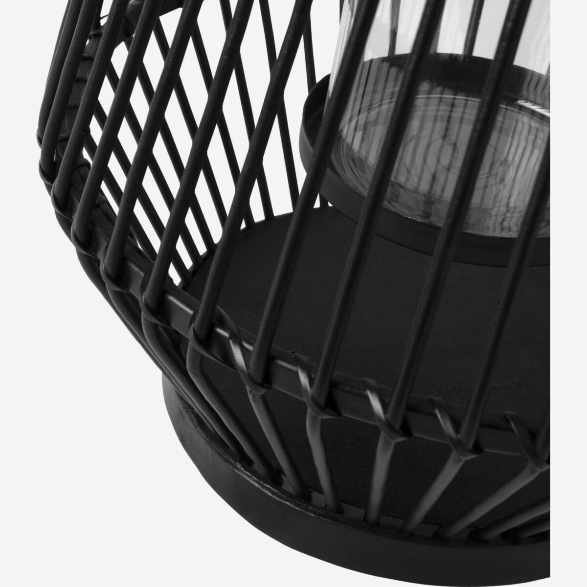 Aurelie Bamboo lantern - 26 x 40 cm - Black - Image 6