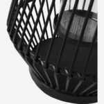 Aurelie Bamboo lantern - 26 x 40 cm - Black - Image 6