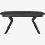Ganty Extendable Oval Ceramic Table - Matt Black
