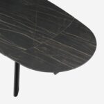 Ganty Extendable Oval Ceramic Table - Matt Black - Image 4