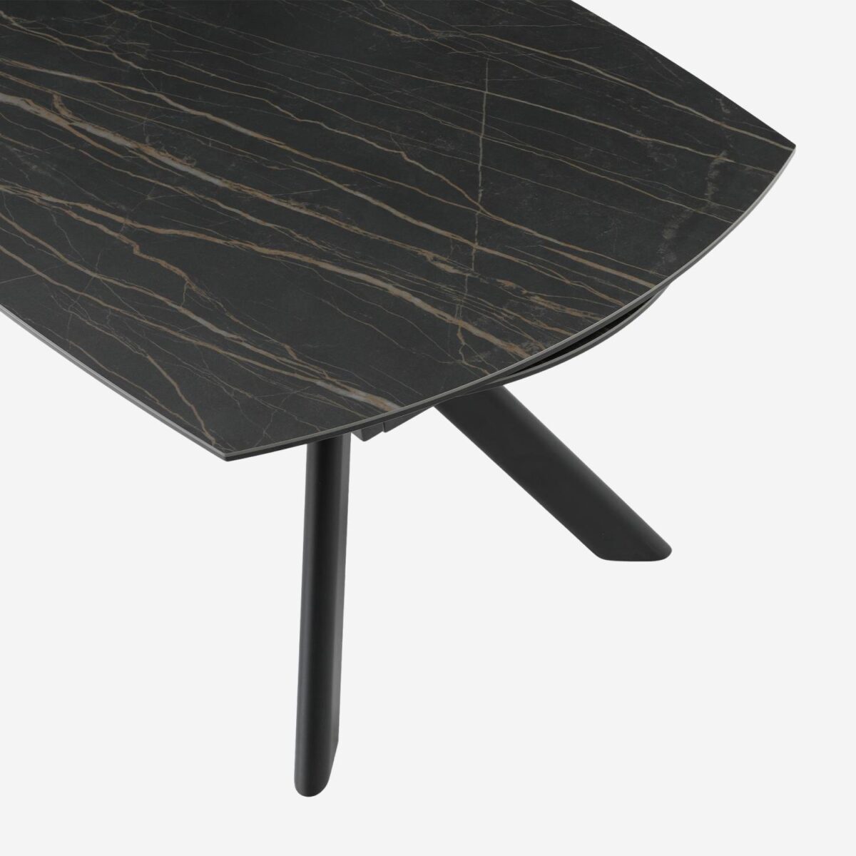 Ganty Extendable Oval Ceramic Table - Matt Black - Image 5