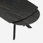 Ganty Extendable Oval Ceramic Table - Matt Black - Image 6