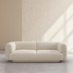 Austin 3-seater sofa with fabric - Vanilla beige - Design by Federica Francini