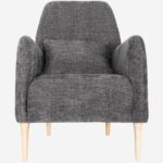 Antoine Fabric armchair - Pebble gray - Design by James Patterson