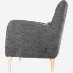 Antoine Fabric armchair - Pebble gray - Design by James Patterson - Image 4