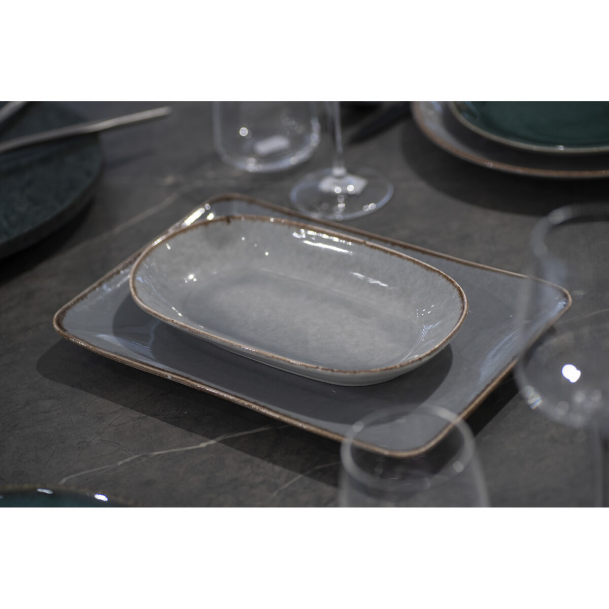 Sicily plate 20X30cm gray - Image 5