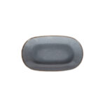 Sicily oval plate 17X29cm gray