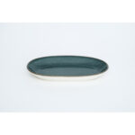 Sicily oval plate 14X24cm green