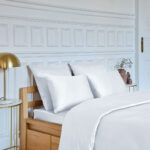 Alexane white fitted sheet with elastic 160x200 cotton - Image 2
