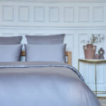 Alexane gris fitted sheet with elastic 160x200 cotton - Image 2