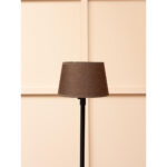 Cylindrical lampshade leather effect 25cm
