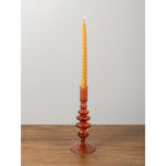 Ondoa κηροπήγιο από γυαλί σκούρο ροζ