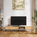 Flavie Sideboard in oak and black metal with 2 doors and 2 drawers - Natural - Design by Helena Pille - Image 2