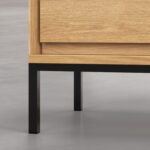 Flavie Sideboard in oak and black metal with 2 doors and 2 drawers - Natural - Design by Helena Pille - Image 9