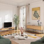 Flavie Sideboard in oak and black metal with 2 doors and 2 drawers - Natural - Design by Helena Pille - Image 3