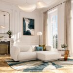 Austin 3-θέσιος καναπές δεξιά γωνία με ύφασμα με ύφασμα Vanilla Beige - Design by Federica Francin - Image 2