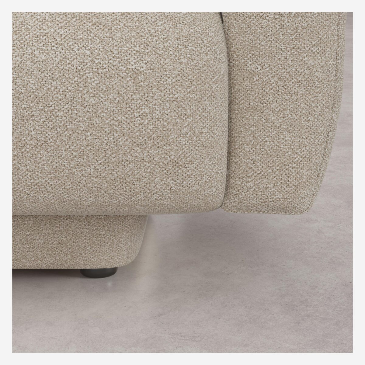 Austin 4-seat sofa left corner with textured fabric -Vanilla Beige- Design by Federica Francin - Image 5