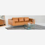 Montino Vintage Leather Two Seater Sofa - Cognac Brown - Image 2