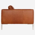 Montino Vintage Leather Two Seater Sofa - Cognac Brown - Image 4