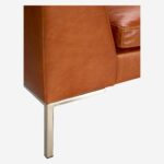 Montino Vintage Leather Two Seater Sofa - Cognac Brown - Image 3