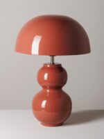 BULB metal table lamp red