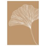 Flower beije white Πόστερ 50X70