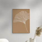 Flower beije white Πόστερ 50X70 - Image 2