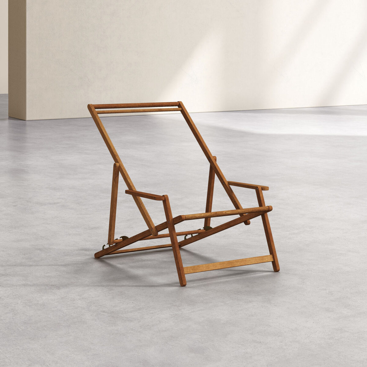 MAUI Oak lounger frame with armrests (fabric sold separately) - Natural - Image 3