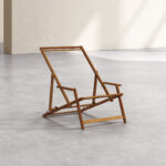 MAUI Oak lounger frame with armrests (fabric sold separately) - Natural