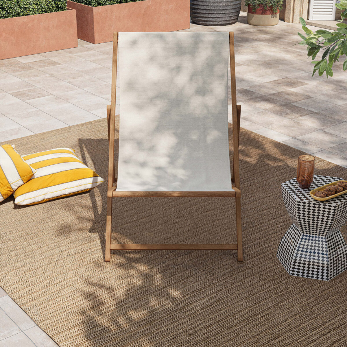 MAUI Cotton fabric for sunbed - Ecru (frame sold separately) - Image 2