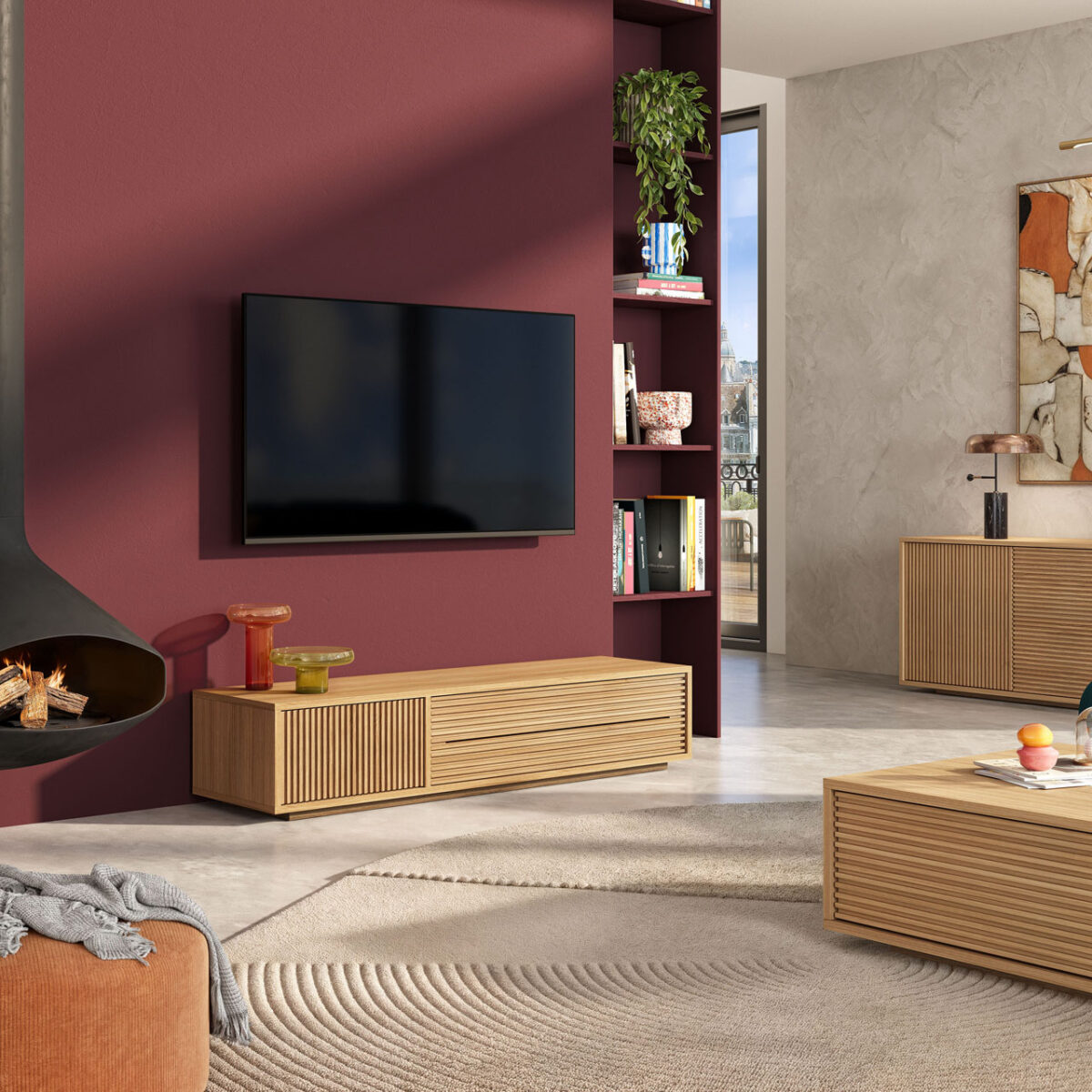 MAX Oak TV Stand - Natural - Image 2