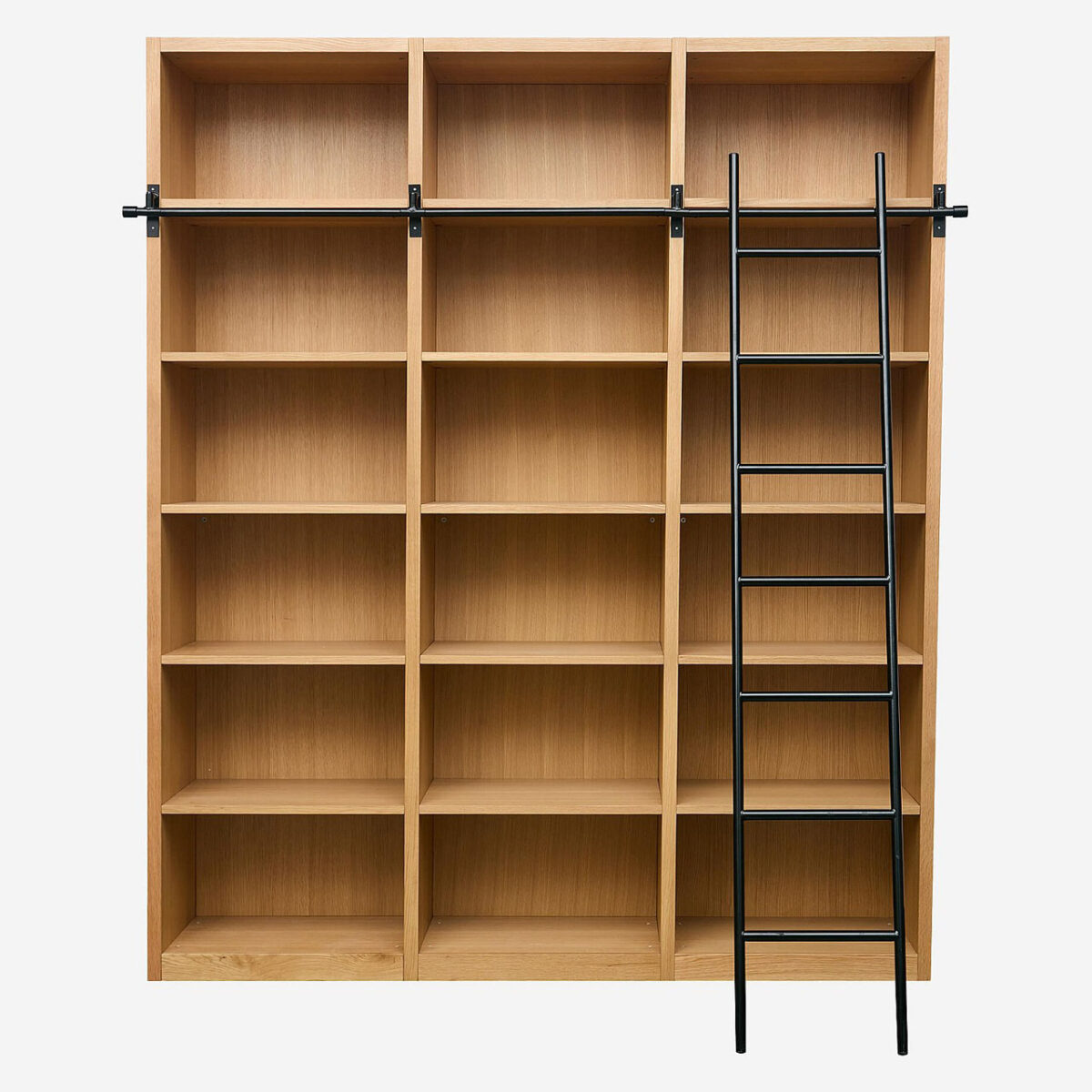 CAMUS Βιβλιοθήκη από δρυ με αφαιρούμενη σκάλα - Φυσικό - Σχεδιασμός: Helena Pille - Image 3