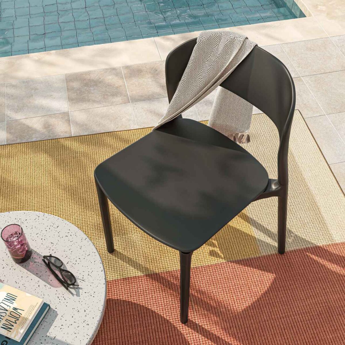 FARAYA καρέκλα από πολυπροπυλένιο - Ανθρακί- Σχεδιασμός: Favaretto & Partners - Image 3